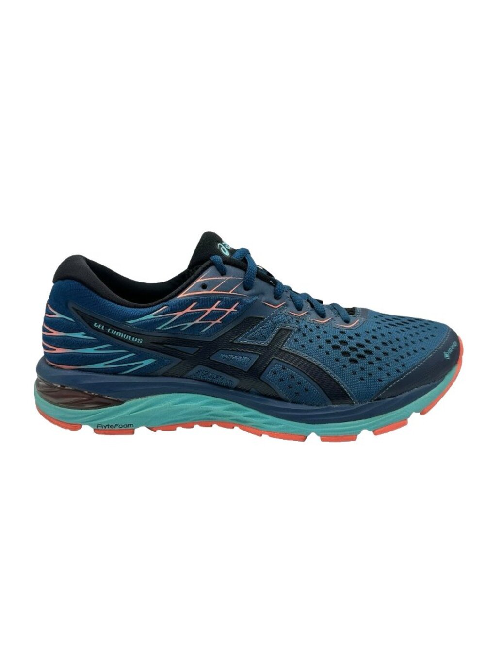 Women's 9.5 Asics Gel Cumulus 21 GORETEX Blue Running Sneakers Shoes 1012A487